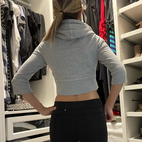 Youth HOLLISTER cropped hoodie top Size Large - Picture 4 of 5